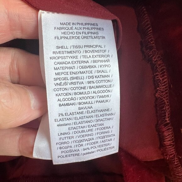 Lauren Ralph Lauren Womens BLACK LABEL Velvet Pencil Miniskirt Sz 8 Red - Picture 7 of 9